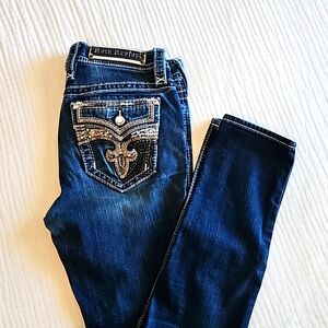 Rock Revival Mid Rise Skinny Jeans "Claret" 28